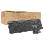 Logitech Signature Slim MK950 for Business Wireless Keyboard and Mouse Combo, Qu