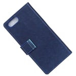 Mipcase Leather Case for OnePlus 5, Multi-function Flip Phone Case with Iron Magnetic Buckle, Wallet Case with Card Slots [2 Slots] Kickstand Business Cover for OnePlus 5 (Blue)