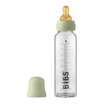 BIBS Baby Glass Bottle Complete Set Latex 225ml Sage Nappar 1 st