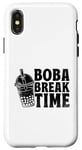 Coque pour iPhone X/XS Boba Break Time Thé au lait Bubble Tea Boba Pearl Lover