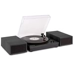 Fenton RP165B Platine Vinyle Bluetooth avec 2 Haut-Parleurs Stéréo - Noir/Gris, Lecture 33, 45 et 78 Tours, Système HiFi, Sortie RCA, Une Platine Rétro Idéale pour Décorer et Écouter Vos Vinyles