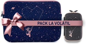 Pack Cadeau Original étui/Sac Universel pour iPad et Tablette de 11"" + étui pour Disque Dur Externe 2.5 avec Motif La Volatil Stars