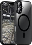 JT Berlin Case Pankow Hybrid MS Case Compatible with Apple iPhone 16 (US Military Standard Protection, Wireless Charging (Qi) / Magnetic Charging Compatible) Black/Transparent