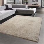 Tapis Glamour « brillant et scintillant » | moelleux et chaleureux | en beige