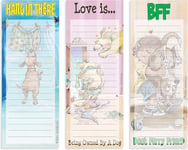 Gary Patterson Magnetic Notepad by Bright Day - Cat/Dog Grocery Dog 3 Pack 