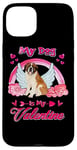 iPhone 15 Plus My Dog Is My Valentine Funny St Bernard Dog Valentines Day Case