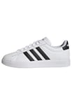 adidas Men's Grand Court 2.0 Sneaker, Ftwr White Core Black Ftwr White, 3.5 UK