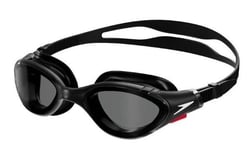 SPEEDO BIOFUSE 2.0 SWIMMING GOGGLES ALL BLACK ANTIFOG SWIM FLEXIBLE COMFORT