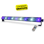 Barre ? led HQ Power slim light - effet wash UV avec stroboscope blanc