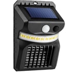 Lampe led électrique solaire noire 3 en 1, anti-moustique, avec capteur de mouvement, pour l'extérieur, jardin, Patio, Camping(lumière blanche +