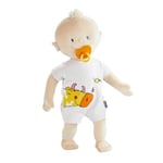 HABA Krümel 1759294001 Poupée Beige avec tétine magnétique et Body à Changer – Presque Aussi Grand qu'un Vrai bébé – Cadeau de Naissance