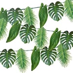 Talking Tables Guirlande Tropical, Feuilles de Palmier, Vert - 2.6m | Réutilisable, Thème Hawaiien, Décoration pour Anniversaire, été, Jungle, Papier