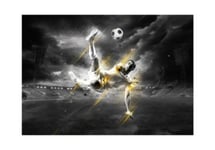 Papier peint intissé panoramique hobby football legend 150x105 cm