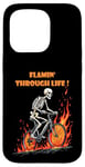 iPhone 15 Pro Funny skeleton bike ride Going through hell Biker skeleton Case