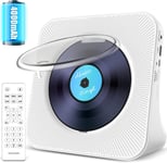 4000mAh Rechargeable CD Player with Bluetooth: Portable Music with... 