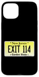 Coque pour iPhone 15 Plus Sortie 114 de plaque d'immatriculation New Jersey NJ GSP Parkway