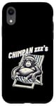 Coque pour iPhone XR Jeu de mots drôle de singe chimpanzé « Chimpan-zzz »