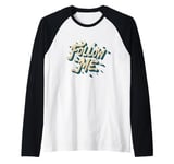 Amazing Follow me Logo Raglan Baseball Tee