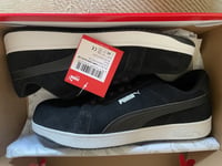 Puma Iconic Black Suede S1PL Safety Trainers - Workplace - Composite Toe, UK 10