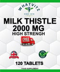 MILK THISTLE TABLETS HIGH STRENGTH  80% SILYMARIN 2000MG  120 TABLETS WHATVITZ