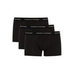 Tommy Hilfiger Boxer Homme Lot de 3 Slip Homme Sous-Vêtement, Noir (Black/Black/Black), S