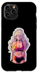 Coque pour iPhone 11 Pro Brassière de sport avec cheveux blonds et manga