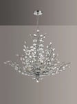 Där Cordelia Crystal Chandelier Ceiling Light, Clear/Polished Chrome