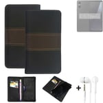 Phone Case + earphones for Sony Xperia 10 VI Wallet Cover Bookstyle protective