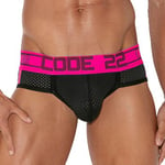 Code 22 Kalsonger Motion Push-Up Brief Svart/Rosa Large Herr