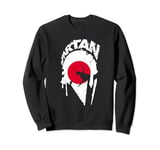 Spartan warrior Japanese flag. Design Japan Vintage Sweatshirt