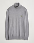 Lyle & Scott Cotton/Merino Turtleneck Mid Grey Marl