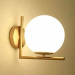 Rtgpt - Applique Murale led Boule de Verre - Applique Murale Intérieure Moderne - Abat-Jour en Verre Sphérique - Luminaire pour Salle de Bains,