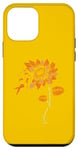 Coque pour iPhone 12 mini Ruban orange pour sensibilisation au cancer du sang leucémie tournesol