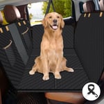 Lekeinchi Protection Siège Arrière de Voiture pour Chien avec Planche en Bois Solide, Housse Résistante à l'abrasion, aux Rayures et Imperméable - Convient à la Plupart des Types de Véhicules - Noir