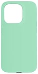 Coque pour iPhone 15 Pro Couleur vert écume de mer simple