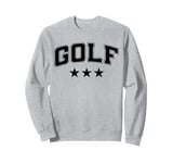 Golf All Black Stars Classic Retro Varsity Text Sweatshirt