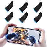 DLseego [6 Pack PUBG Mobile Game Finger Sleeve Sets, [Version Compétition] Manchon de Doigt à écran Tactile Respirant Anti-Transpiration Sensible Shoot & Clés de Visée pour Survival/Knives Out