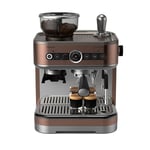 PHILIPS Barista Brew Machine à espresso semi-automatique - bouton Espresso simple et double + Americano, réservoir à grains double de 280g, bourrage calibré, Cappuccino en métal (PSA3228/41)