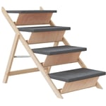 Vidaxl - Escalier pour chiens gris 105x47 cm bois de sapin solide