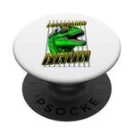 Funny Gamer Trex Dinosaur I'm Gaming Bruh Cyberpunk VR Dino PopSockets PopGrip Adhésif