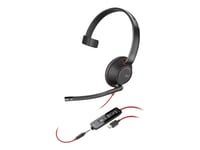 Poly Blackwire 5210 - Blackwire 5200 Series - Headset - På Örat - Kabelansluten - 3,5 Mm Kontakt, Usb-C - Svart - Certifierad För Microsoft-Teams, Certifierad För Skype For Buisness, Cisco Jabber-Certifierad, Avaya-Certifierad, Works With Chromebook