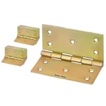 KOTARBAU® Lot de 10 charnières de porte - 100 mm x 100 mm - Galvanisées - Jaune