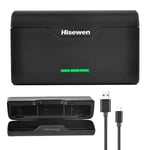 Hisewen Battery Charger for Gopro Hero 9/10/11/12 Black, 3-Channel Quick Charge Box with Type-C Cable and TF Card Storage, Compatible with GoPro Hero 12/11/10/9/8/7/6/5 Battery.