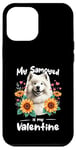 Coque pour iPhone 12 Pro Max Sunflowers Valentine's Day Samoyed Dog Sammies