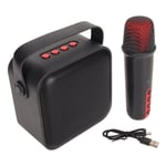 Mini Karaoke Machine Set Portable BT Speaker With 1 Wireless Mic For Home Party