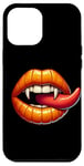 Coque pour iPhone 14 Plus Orange Lips Citrouille Bouche Amusante Halloween Garçons Filles Enfants