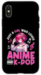 iPhone X/XS Just a Girl Who Loves Anime and K-Pop Anime Merch Japanese Case