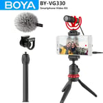 BOYA BY-VG330 Smartphone Vidéo Kit Mini Trépied avec BY-MM1 Condensateur Shotgun Microphone pour Youtube Statique Streaming Vzoner