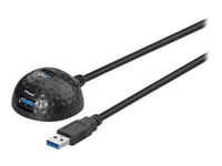 Goobay - Usb-Forlengelseskabel - Usb-Type A (P) Til Usb-Type A, Usb Type A (Kun Strøm) (Hunn) - Usb 3.0 - 1.5 M - Svart