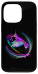 Coque pour iPhone 13 Pro Ruban violet colibri sensibilisation au cancer du pancréas